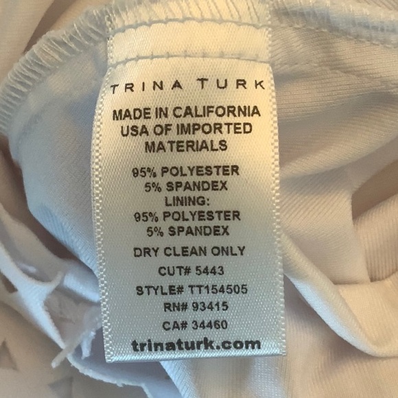 Trina Turk White Laser Cut Fit & Flare Dress Size 0 - Picture 15 of 15